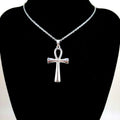 Silver Ankh Pendant Necklace: Egyptian Jewelry Key of Life 304 Stainless Steel