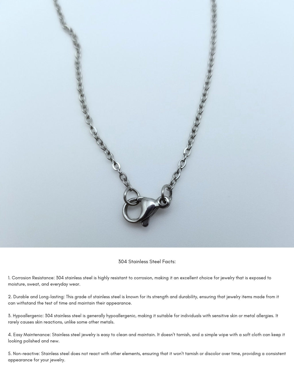Geometric Bear Necklace: Stainless Steel Polar Bear Pendant