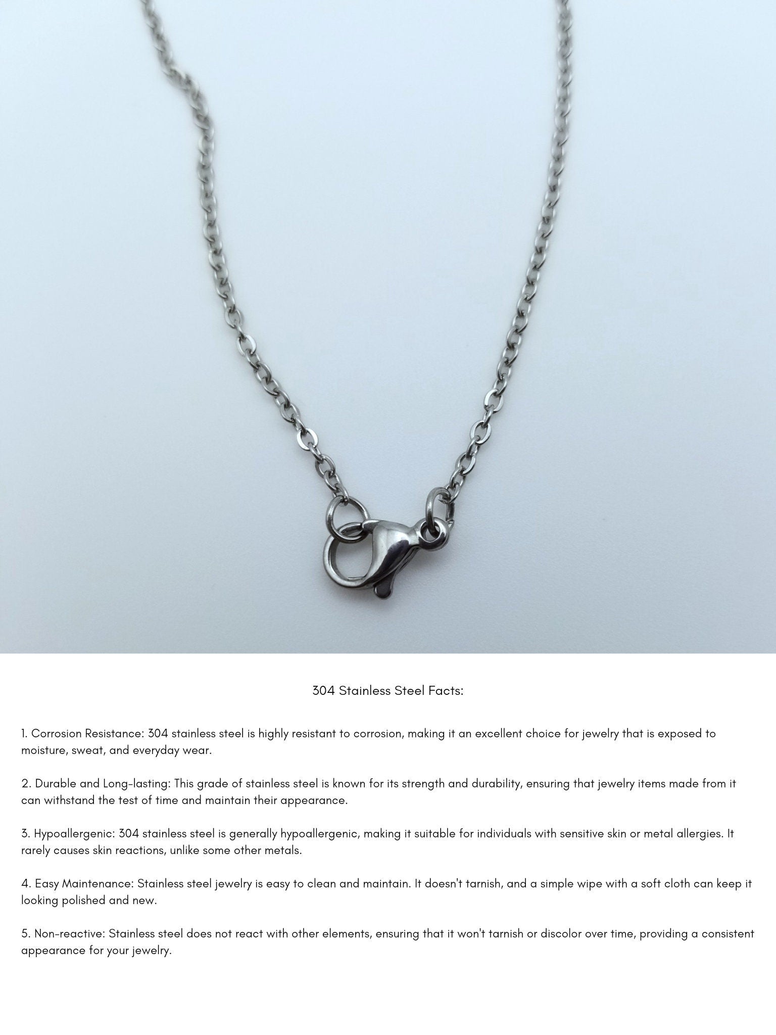 Geometric Bear Necklace: Stainless Steel Polar Bear Pendant