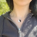 Yin Yang Pendant Necklace: 925 Sterling Silver Taoist Charm
