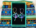 Rainbow Lotus Flower Earrings: Hypoallergenic Stainless Steel Jewelry