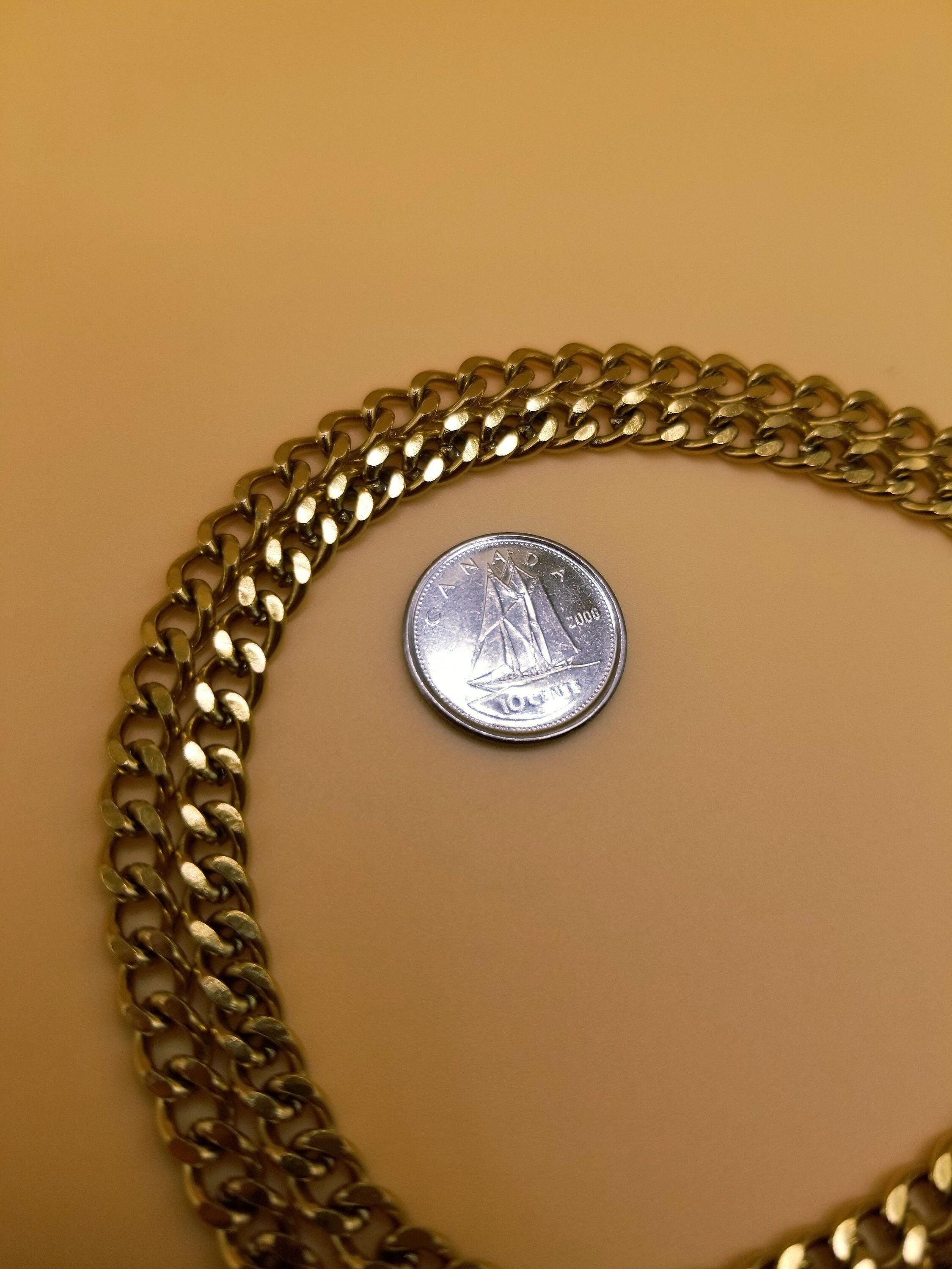 5mm 18k Gold Plated Cuban Link Chain, Waterproof Tarnish Free Necklace, Stainless Steel Unisex Jewelry
